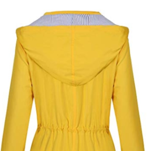 Rain Jacket Raincoat Waterproof Lightweight Hooded - Picture 5 of 7